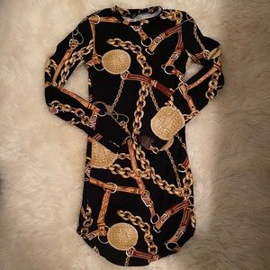 Chain print dress